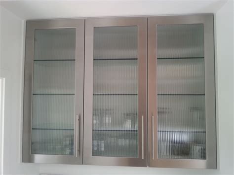 stainless steel frame kitchen cabinet doors|affordable stainless steel cabinets.